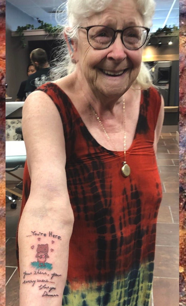 Татуировка посвященная бабушке