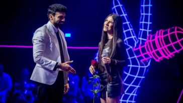 Карине Асланян и Меди на сцената на „Гласът на България“